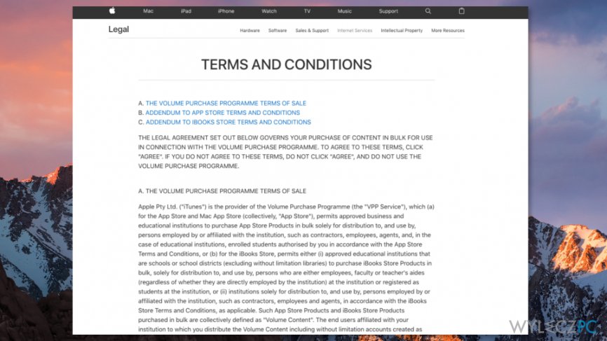 Apple Terms and Conditions