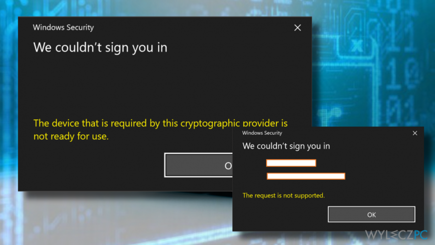 How to fix „Device required by cryptographic provider is not ready?”