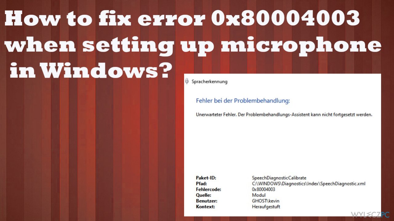 Jak naprawić błąd 0x80004003 podczas konfigurowania mikrofonu w systemie Windows?