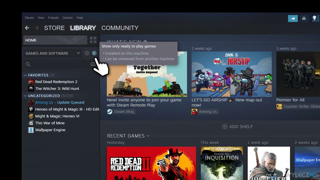 How to fix Steam Games not showing up in Library?