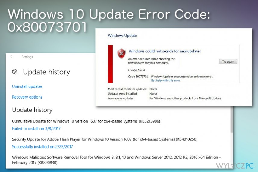 How to Fix Windows 10 Update Error Code: 0x80073701?