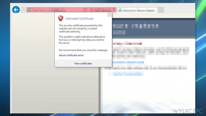 How to Fix „This site is not secure” pop-up with an error code DLG_FLAGS_SEC_CERT_CN_INVALID?