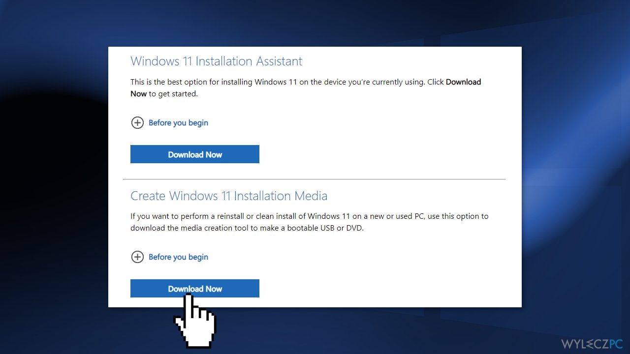 Reinstall Windows 11 using Installation Media